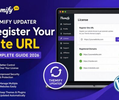 Learn how to register your website URL in Themify Updater,
