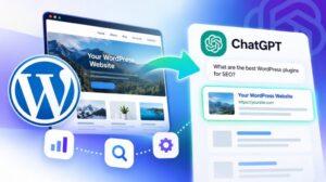 WordPress website → ChatGPT → AI search visibility