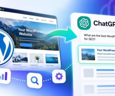 WordPress website → ChatGPT → AI search visibility
