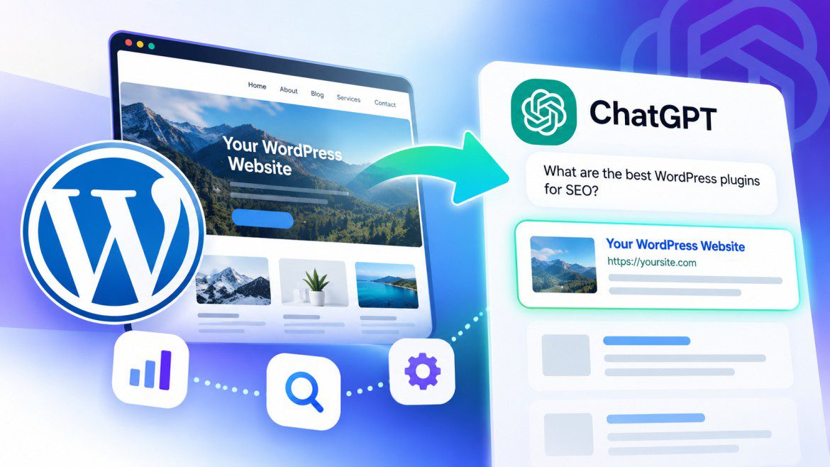 WordPress website → ChatGPT → AI search visibility